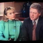 Hillary Clinton listened as her husband, Bill Clinton, responded to a question during a ?60 Minutes? interview. 